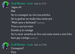 Miah fazendo uma aposta com Anima